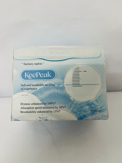 KeePeak 100% Organic Pads for Women 6ct, Ultra Thin Unscented Feminine Period-Pads with Wing, Regular Absorbency Sanitary Pad, Organic Cotton Pad Menstrual (Regular, 6 Count)