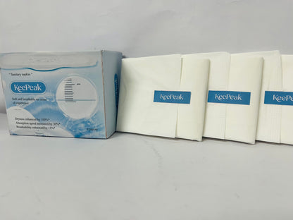 KeePeak 100% Organic Pads for Women 6ct, Ultra Thin Unscented Feminine Period-Pads with Wing, Regular Absorbency Sanitary Pad, Organic Cotton Pad Menstrual (Regular, 6 Count)