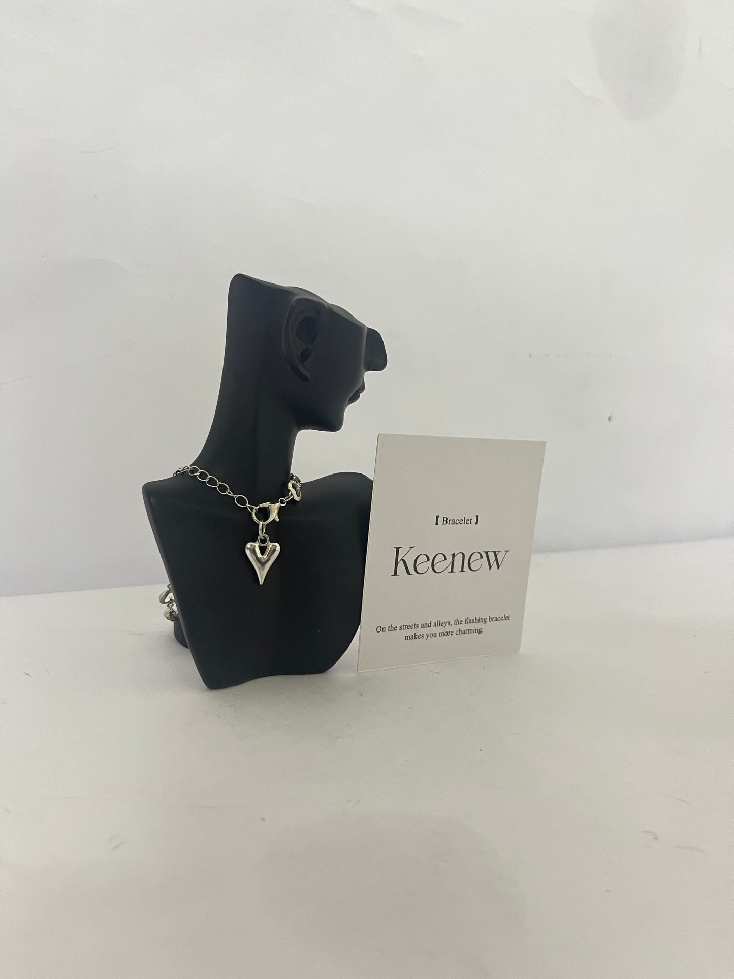 Keenew Gold Siver Heart Necklace for Women Trendy Chunky Choker Necklaces Jewelry for Women