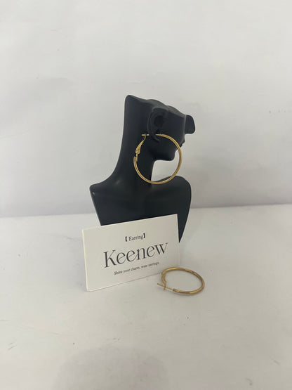 Keenew Hypoallergenic Gold Hoop Earrings for Women,Gold Surgical Steel Hoops Earrings, Thin Hoop Earring for Women, Classic Hoops Everyday Wear