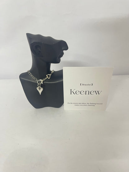 Keenew Gold Siver Heart Necklace for Women Trendy Chunky Choker Necklaces Jewelry for Women