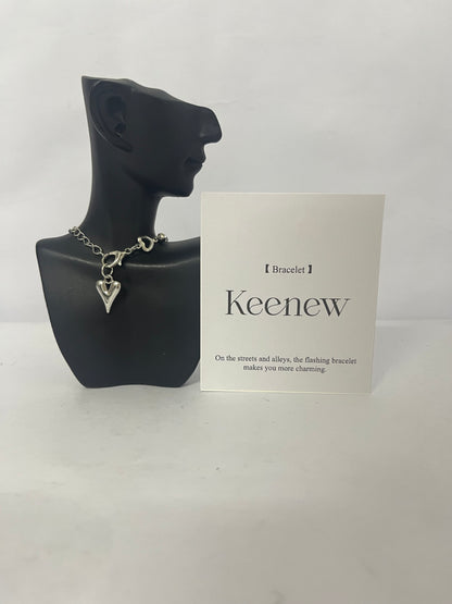Keenew Gold Siver Heart Necklace for Women Trendy Chunky Choker Necklaces Jewelry for Women