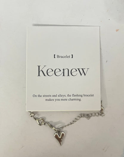 Keenew Gold Siver Heart Necklace for Women Trendy Chunky Choker Necklaces Jewelry for Women