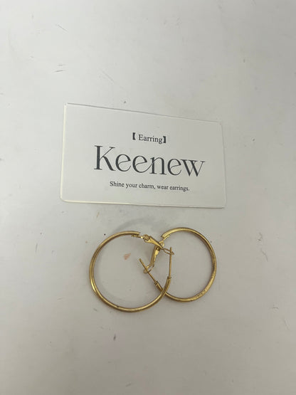 Keenew Hypoallergenic Gold Hoop Earrings for Women,Gold Surgical Steel Hoops Earrings, Thin Hoop Earring for Women, Classic Hoops Everyday Wear