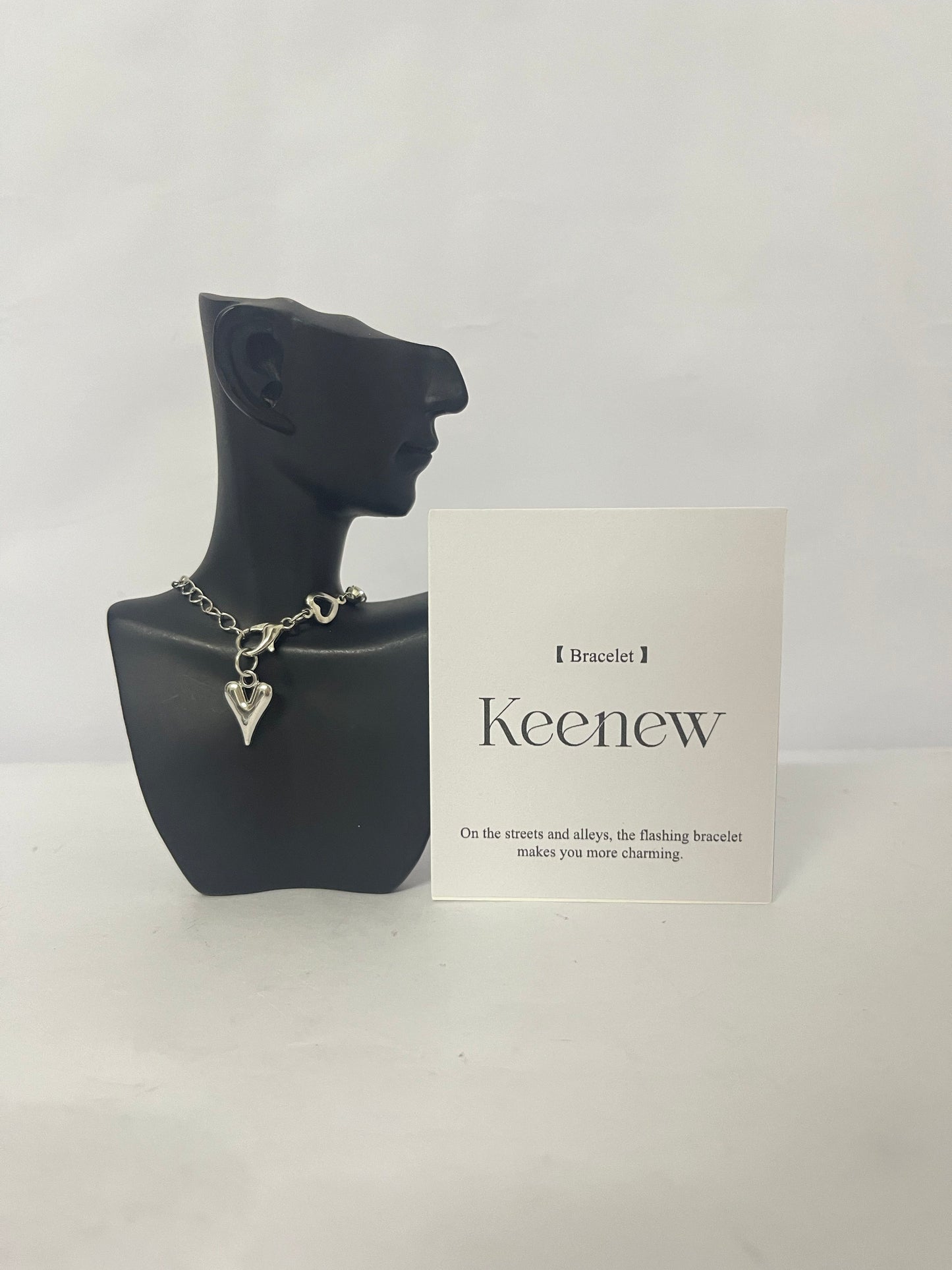 Keenew Gold Siver Heart Necklace for Women Trendy Chunky Choker Necklaces Jewelry for Women