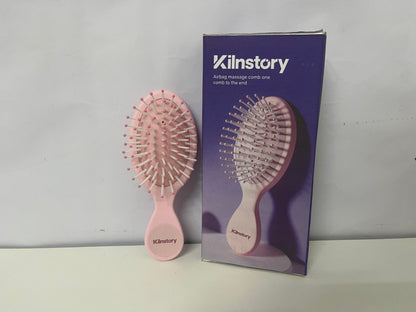 [Kilnstory Combs]-Air Cushion Massage Hairbrush - Pink Anti-Static Detangling Brush