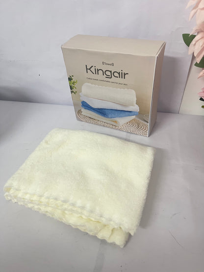 Kingair  Towel 100% Cotton - Washcloth- Flannel Face Cloths, Highly Absorbent and Soft Feel Fingertip Towels
