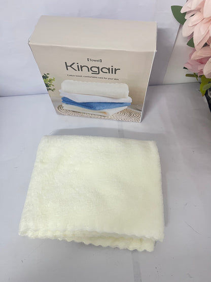 Kingair  Towel 100% Cotton - Washcloth- Flannel Face Cloths, Highly Absorbent and Soft Feel Fingertip Towels