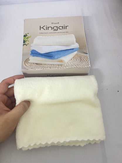 Kingair  Towel 100% Cotton - Washcloth- Flannel Face Cloths, Highly Absorbent and Soft Feel Fingertip Towels