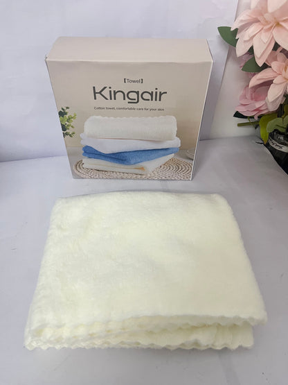 Kingair  Towel 100% Cotton - Washcloth- Flannel Face Cloths, Highly Absorbent and Soft Feel Fingertip Towels