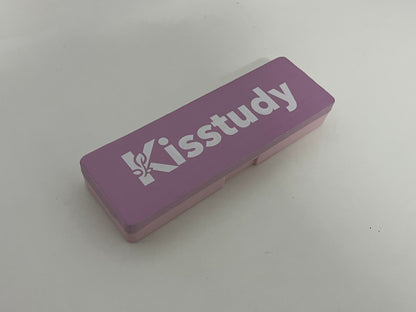 [Kisstudy Pencil cases]——Kisstudy Color-Block Wooden Pencil Case - Minimalist Large-Capacity Student Stationery Box