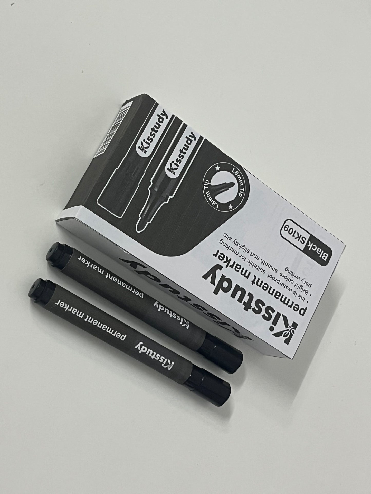 [Kisstudy Permanent markers]——Kisstudy Permanent Markers - Black Waterproof 1.8mm Bold Tip Markers