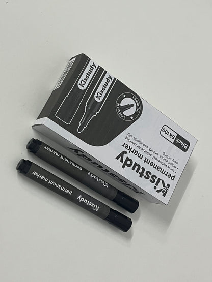 [Kisstudy Permanent markers]——Kisstudy Permanent Markers - Black Waterproof 1.8mm Bold Tip Markers