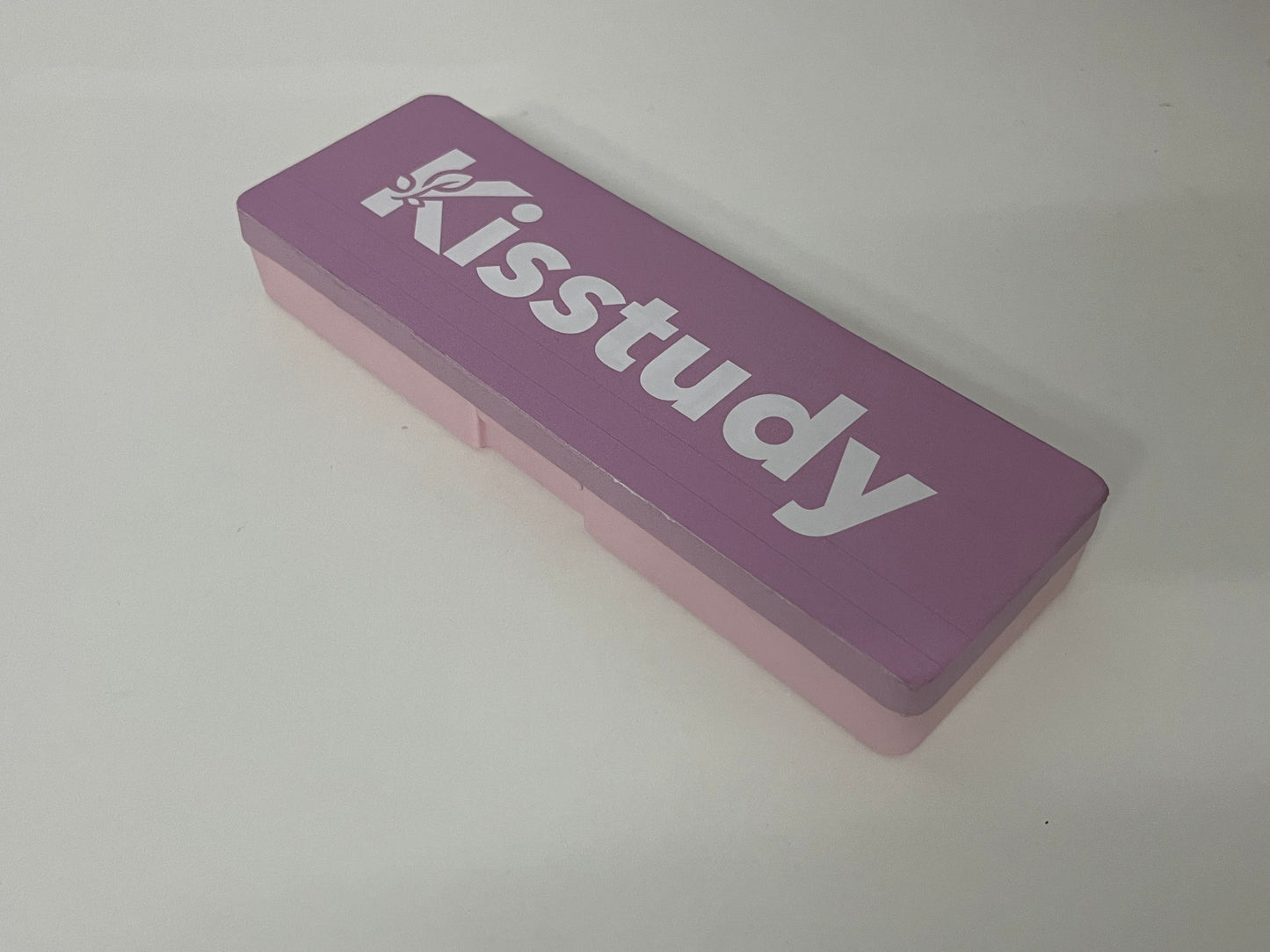 [Kisstudy Pencil cases]——Kisstudy Color-Block Wooden Pencil Case - Minimalist Large-Capacity Student Stationery Box