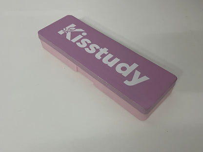 [Kisstudy Pencil cases]——Kisstudy Color-Block Wooden Pencil Case - Minimalist Large-Capacity Student Stationery Box