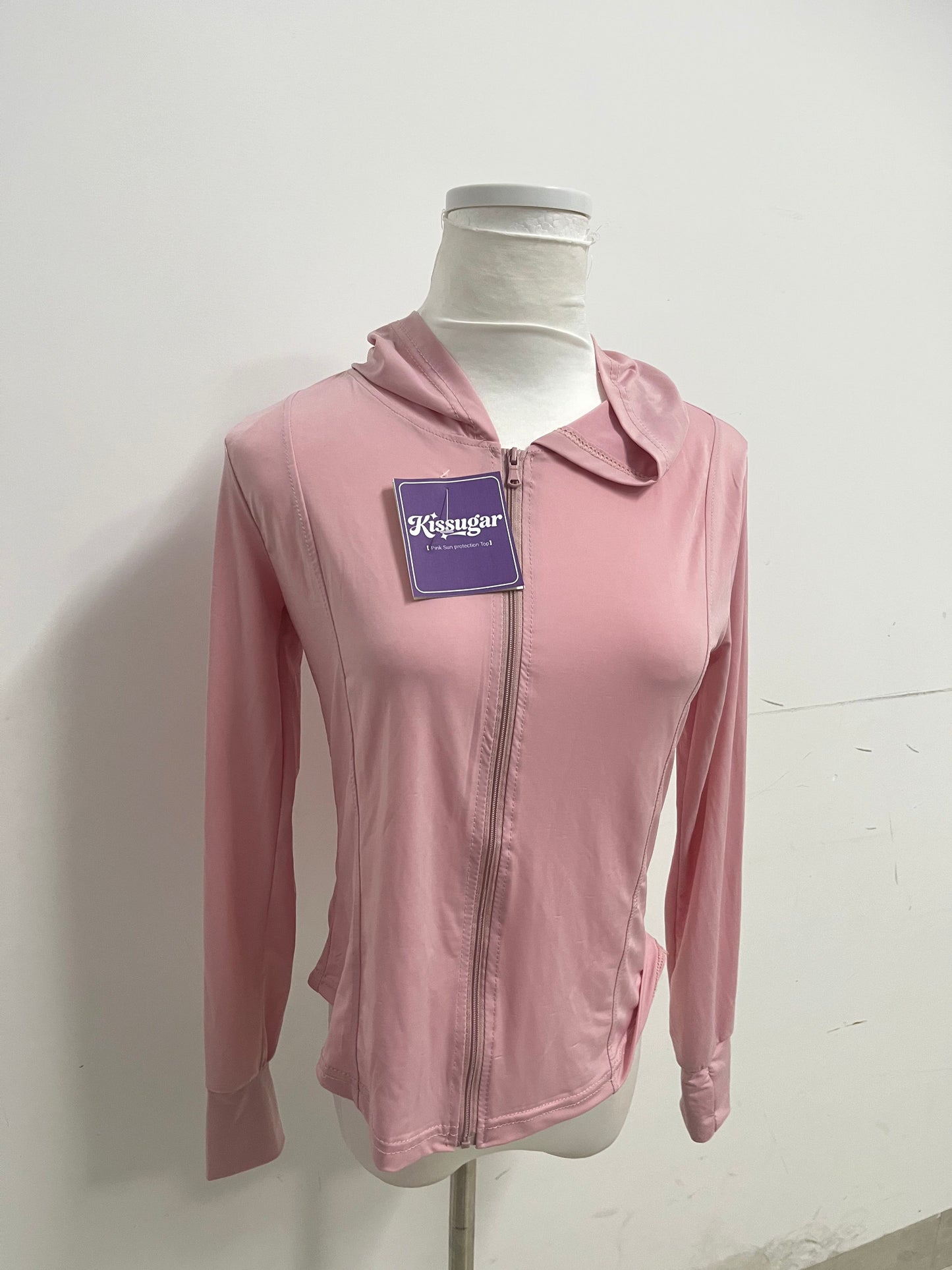 【Kissugar Pink Sun Protection Sport Top】—— Functional Choice of Outdoor & Daily Wear
