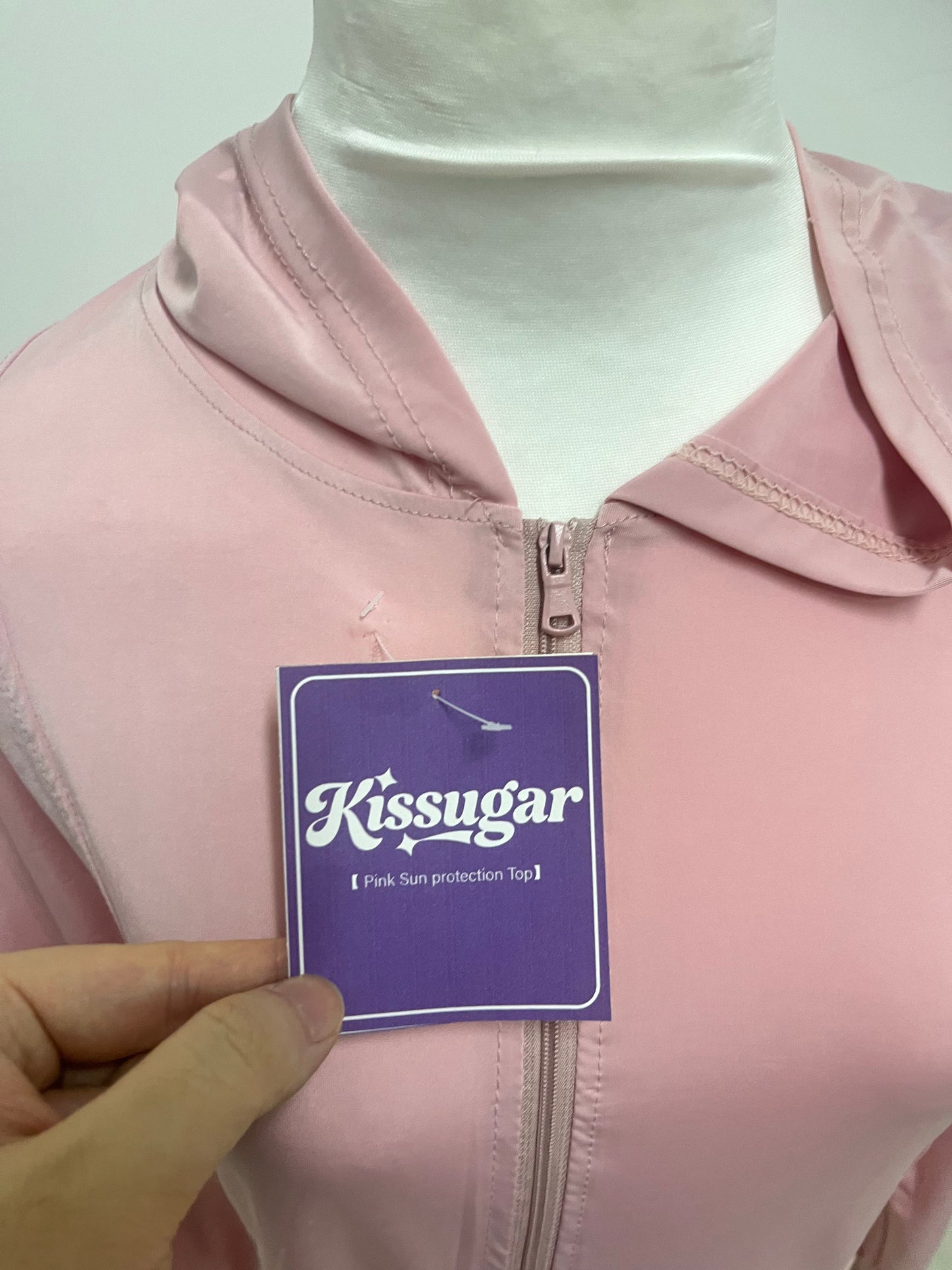 【Kissugar Pink Sun Protection Sport Top】—— Functional Choice of Outdoor & Daily Wear