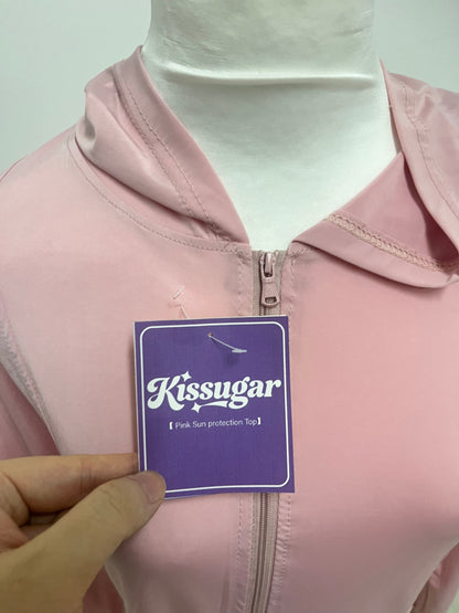 【Kissugar Pink Sun Protection Sport Top】—— Functional Choice of Outdoor & Daily Wear