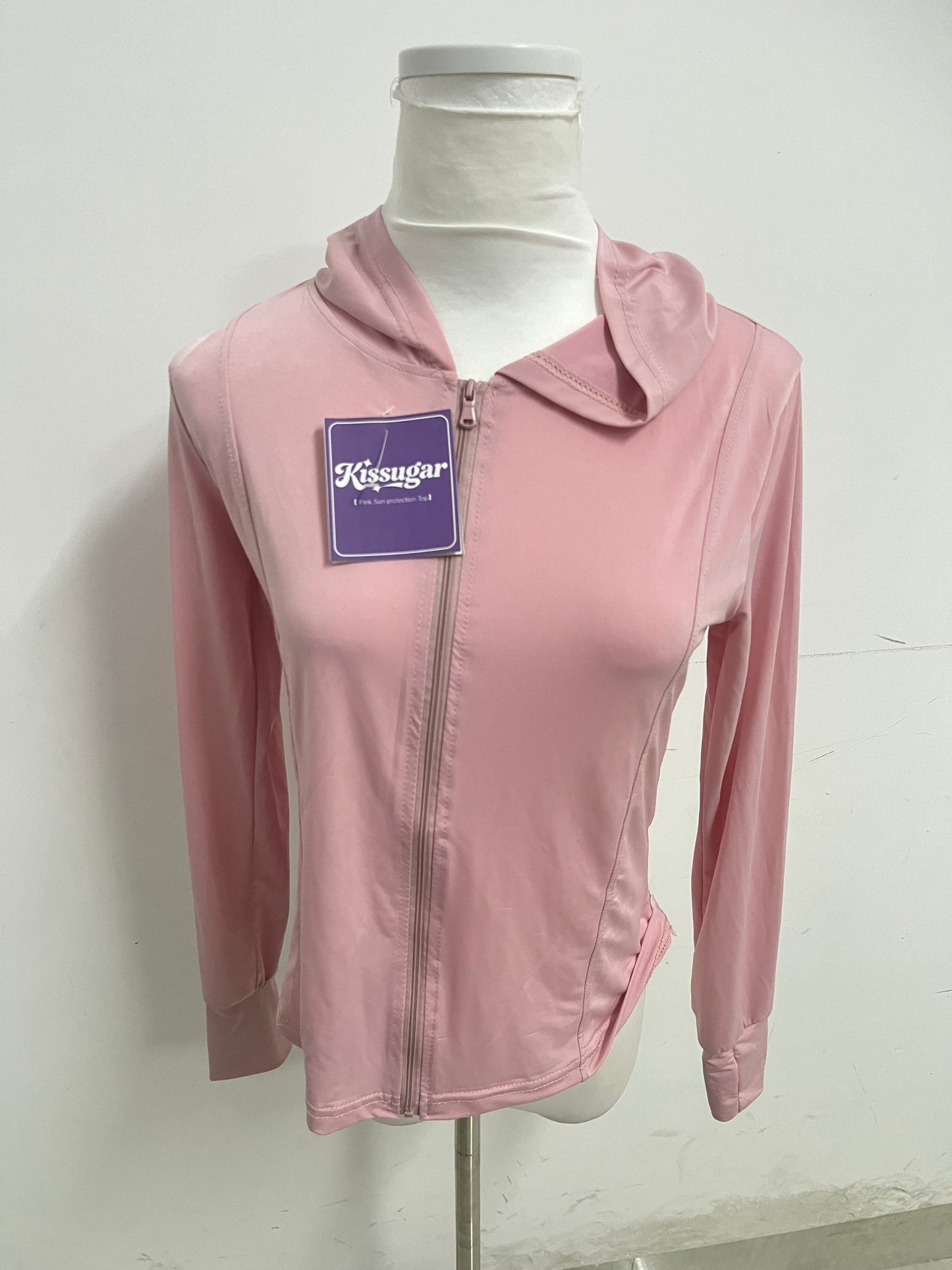 【Kissugar Pink Sun Protection Sport Top】—— Functional Choice of Outdoor & Daily Wear