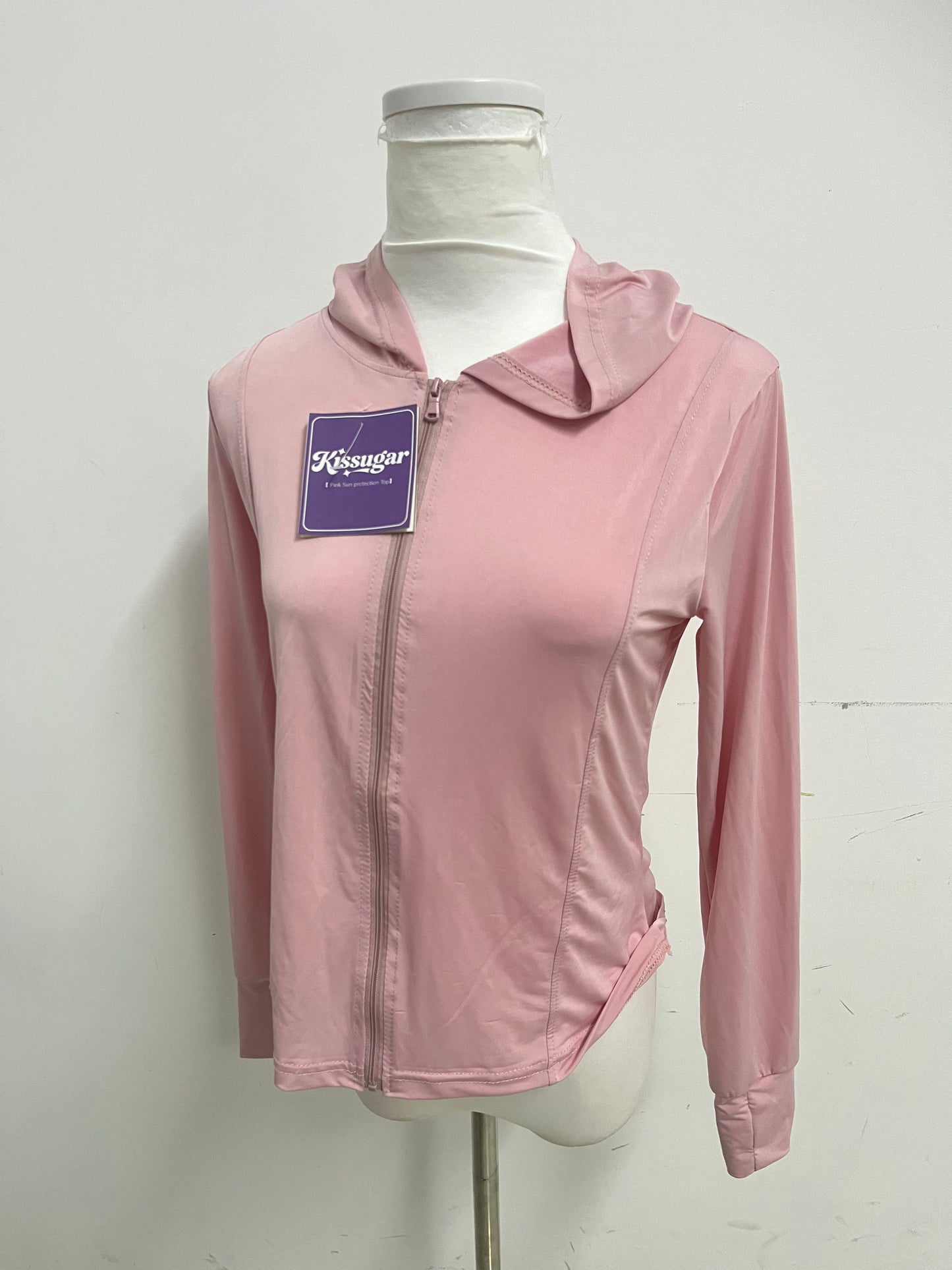 【Kissugar Pink Sun Protection Sport Top】—— Functional Choice of Outdoor & Daily Wear