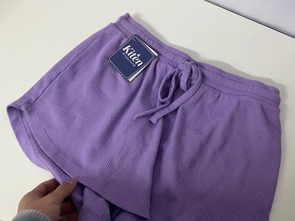 Kiten Lavender Waffle Shorts A Comfortable & Casual Essential for Daily Wear