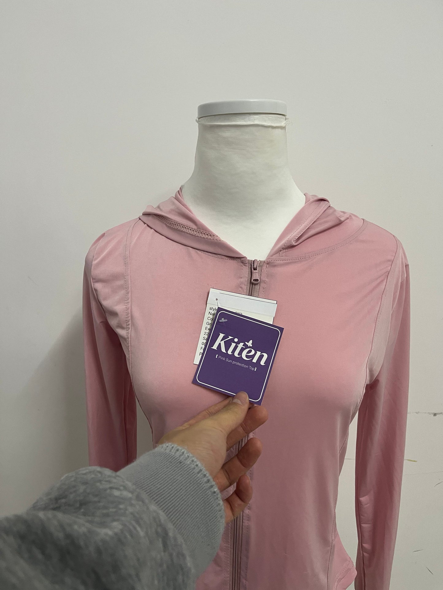 Kiten Pink Sun Protection Hooded Sports Top A Light & Comfortable Essential for Outdoor Protection