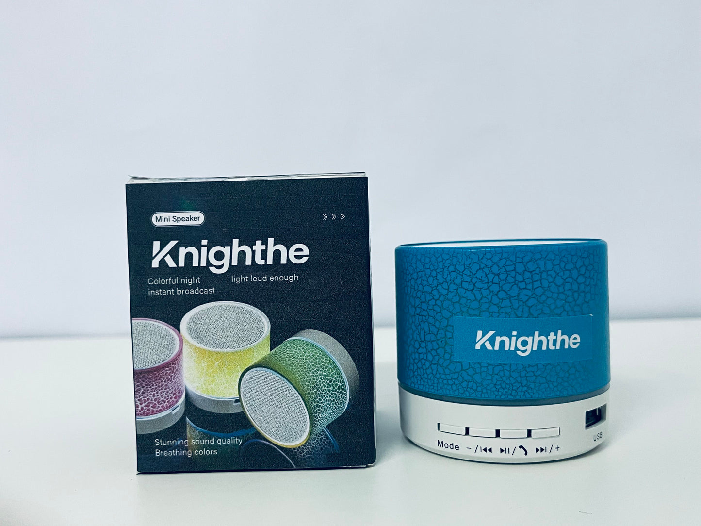 Knighthe Mini Bluetooth Speaker, Colorful Breathing Light, High-Quality Sound Portable Small Speaker, Multi-Mode Playback