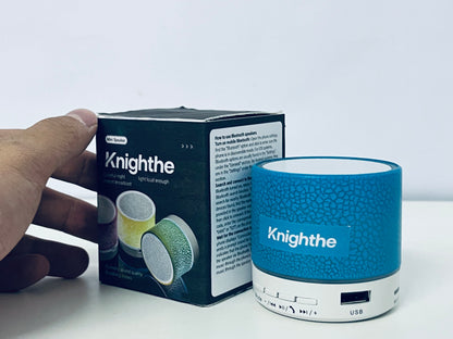 Knighthe Mini Bluetooth Speaker, Colorful Breathing Light, High-Quality Sound Portable Small Speaker, Multi-Mode Playback