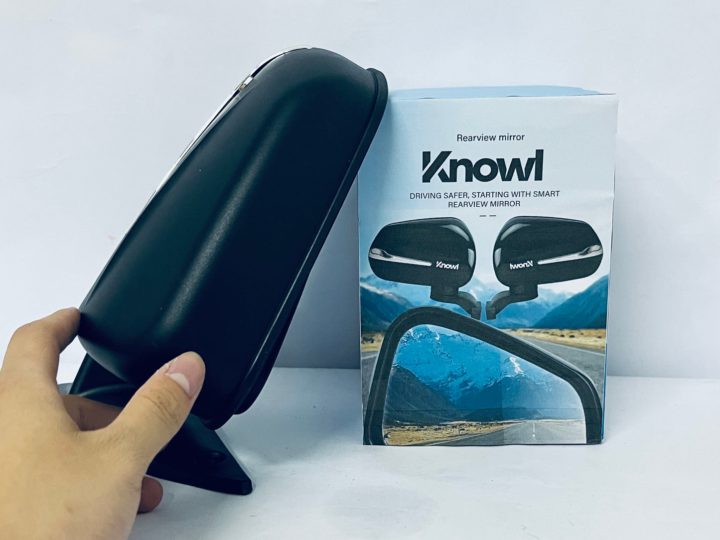 Knowl Car Rearview Mirrors, Interior Clip-on Panoramic Trapezoid Rear View Mirror for Car, Wide Viewing Range, Universal Use for Cars, SUVs, Trucks, Vehicles