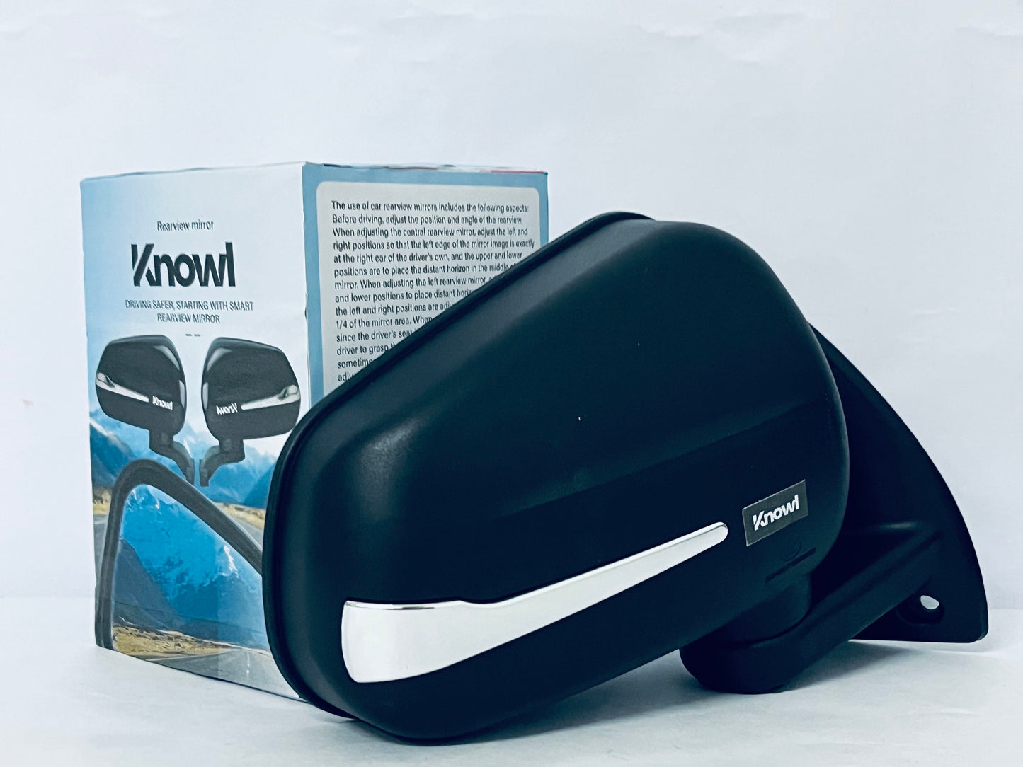 Knowl Car Rearview Mirrors, Interior Clip-on Panoramic Trapezoid Rear View Mirror for Car, Wide Viewing Range, Universal Use for Cars, SUVs, Trucks, Vehicles