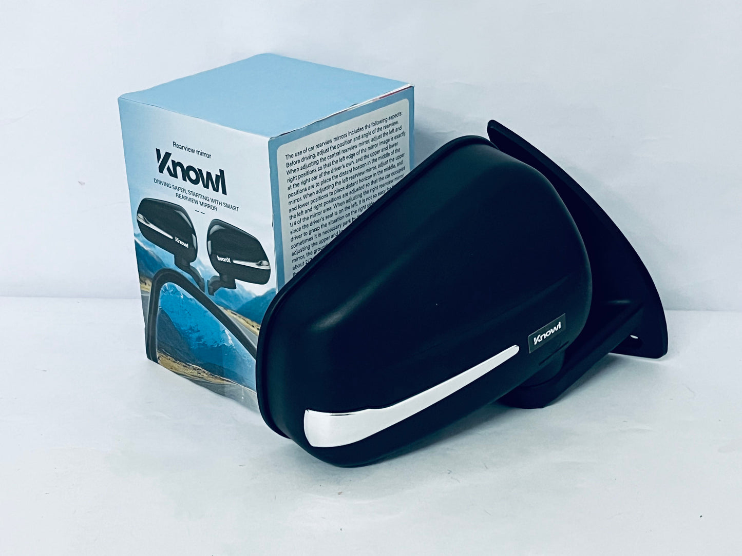 Knowl Car Rearview Mirrors, Interior Clip-on Panoramic Trapezoid Rear View Mirror for Car, Wide Viewing Range, Universal Use for Cars, SUVs, Trucks, Vehicles