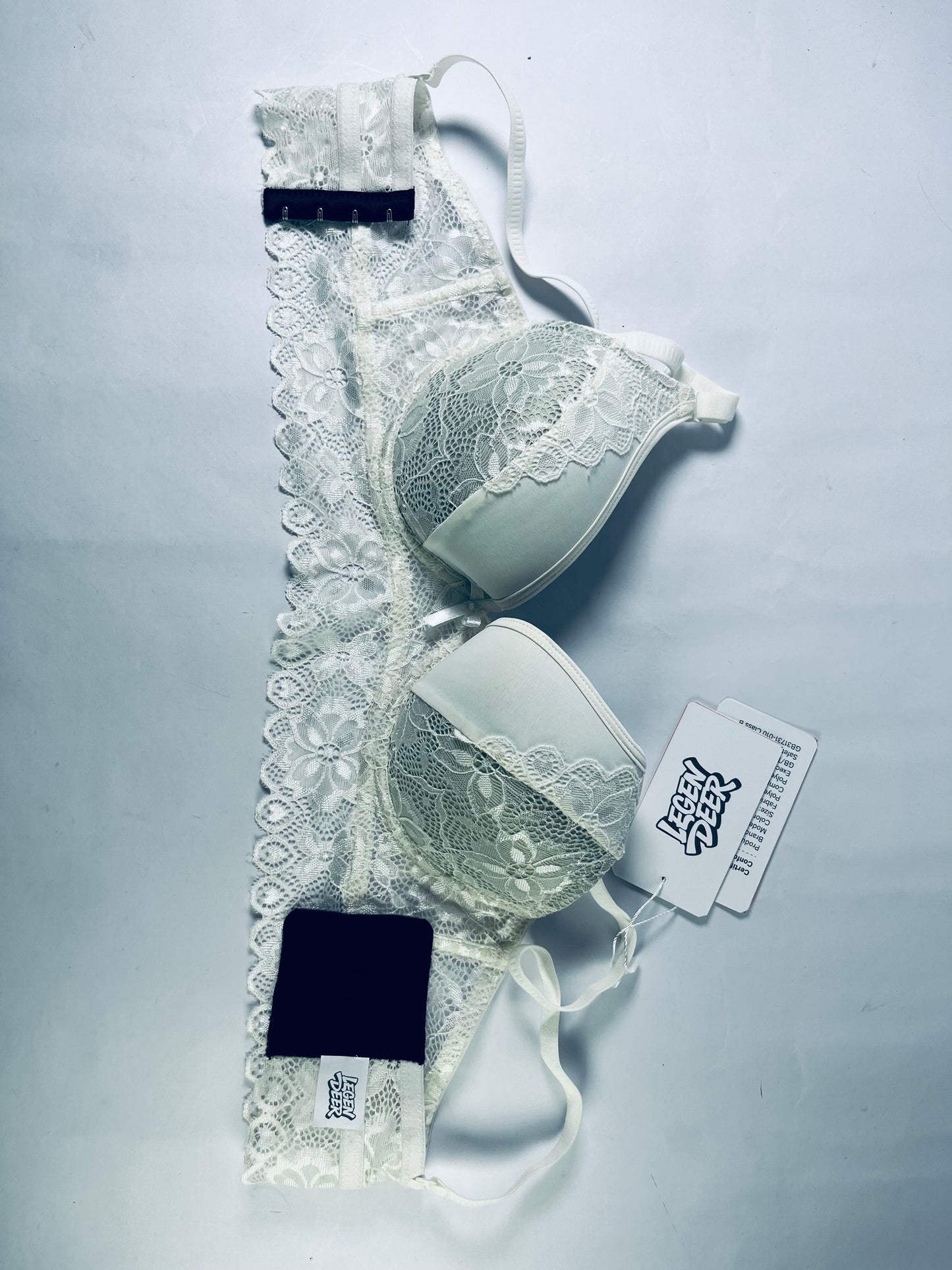 LEGEN DEER Women's Push Up Bra Lace Comfort Padded Bra.Women's Microfiber and Lace Push Up Plunge Bra.Elastic but not tight, comfortable and soft.