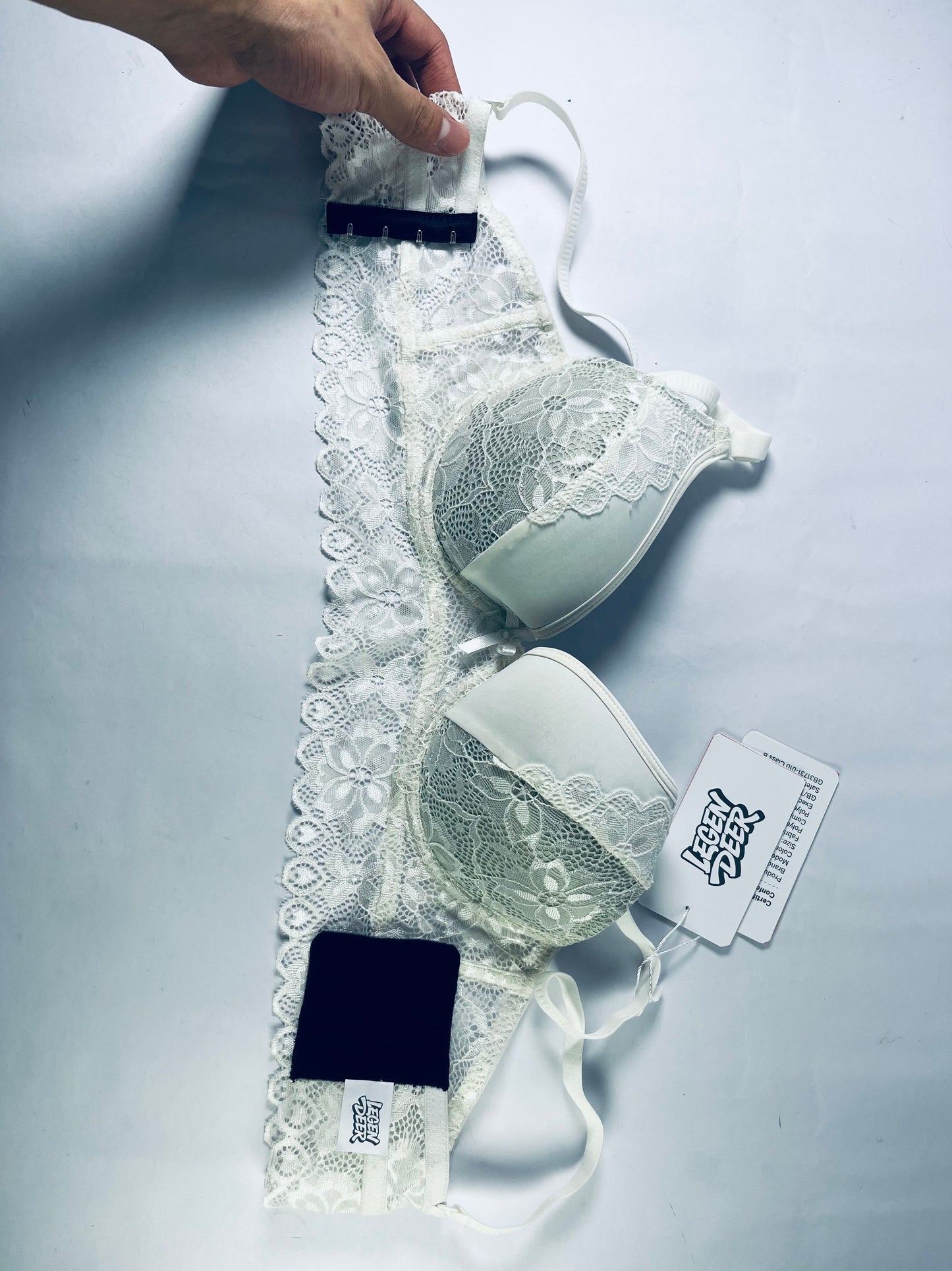 LEGEN DEER Women's Push Up Bra Lace Comfort Padded Bra.Women's Microfiber and Lace Push Up Plunge Bra.Elastic but not tight, comfortable and soft.