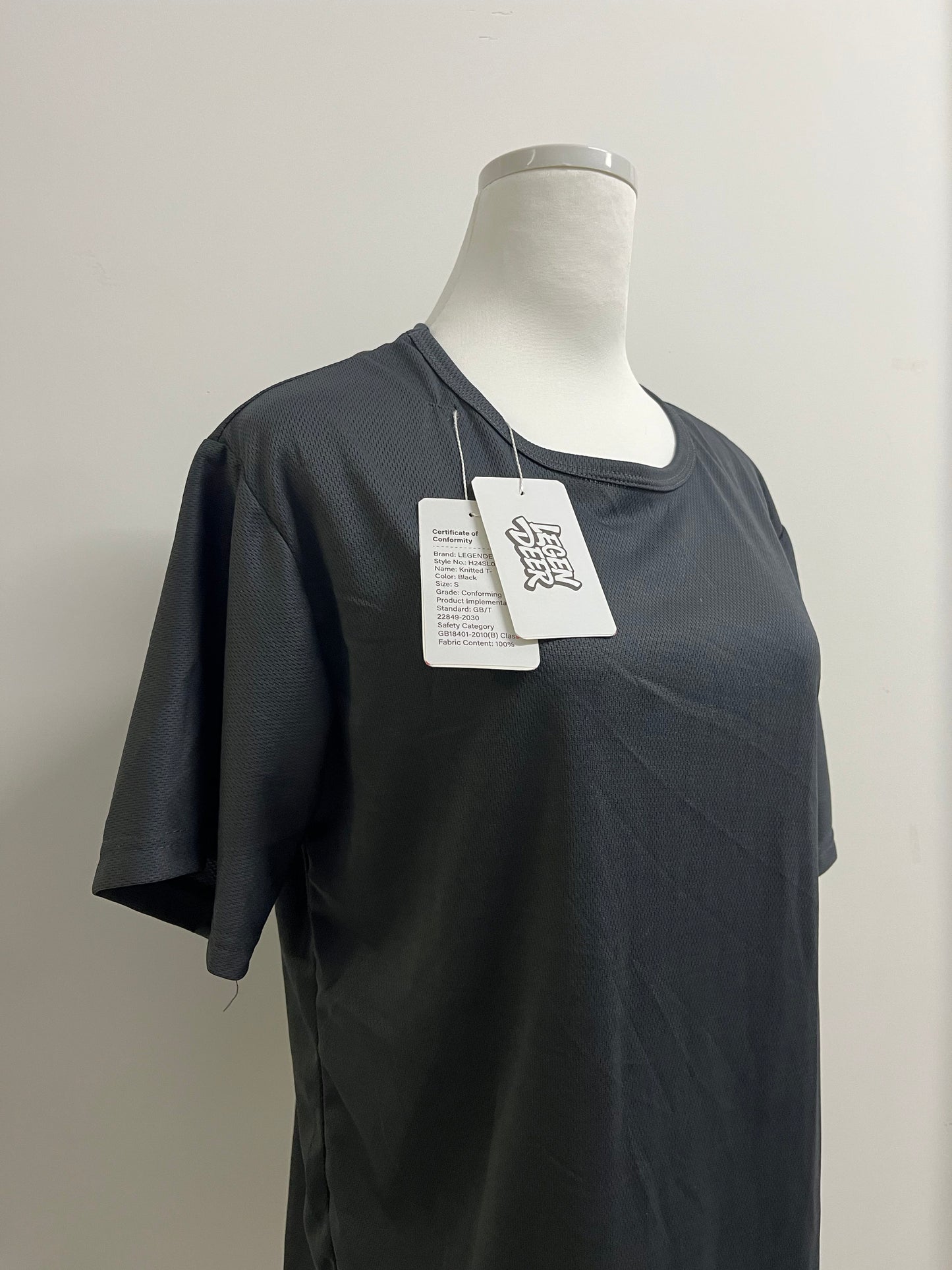 LEGEN DEER Quick Dry Gym Short Sleeve Moisture Wicking T Shirts for Running Athletic Casual Work.Summer Crewneck Short Sleeve Workout Basic Tee Tops