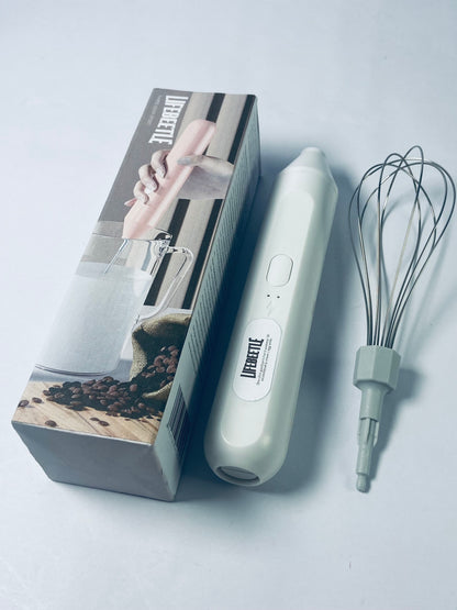 LIFEBEETLE Electric Egg Beater, Cordless Hand Mixer 3 Speeds for Home Baking (White)