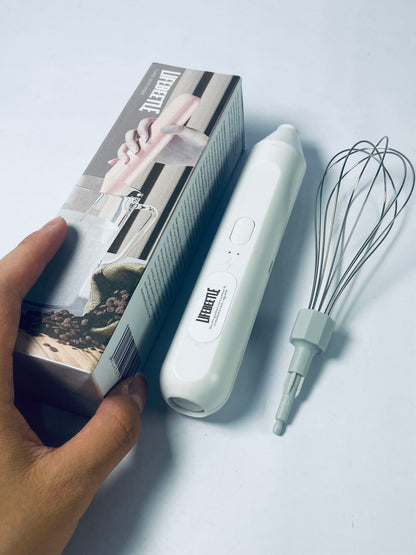 LIFEBEETLE Electric Egg Beater, Cordless Hand Mixer 3 Speeds for Home Baking (White)