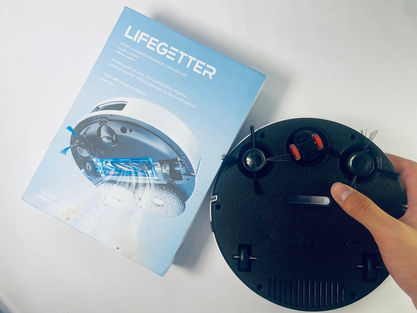 LIFEGETTER Electric Cordless Sweepers Vacuum Cleaner,Strong Suction,120 Mins Runtime,Slim,Low Noise,Automatic Self-Charging