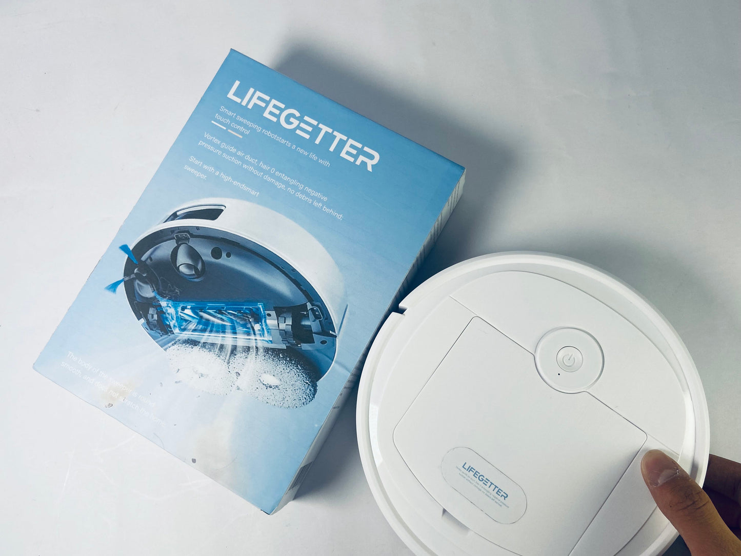 LIFEGETTER Electric Cordless Sweepers Vacuum Cleaner,Strong Suction,120 Mins Runtime,Slim,Low Noise,Automatic Self-Charging