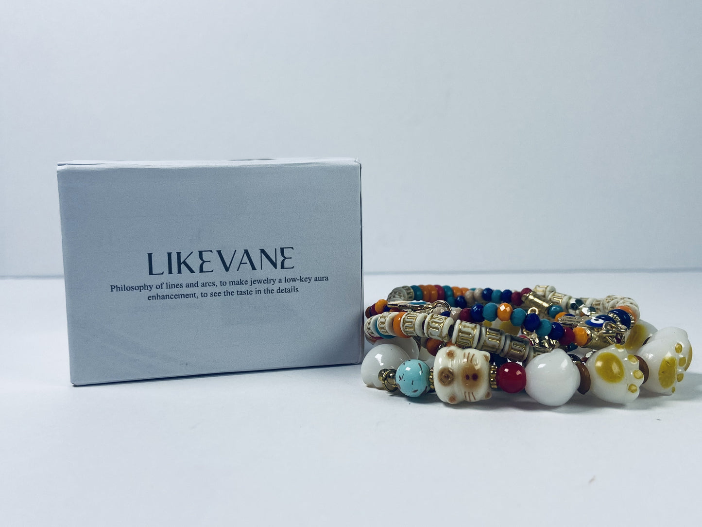 LIKEVANE Bracelets [jewelry] Heishi Bracelets for Women Handmade Stackable Stretch Friendship Bracelets Bulk Bracelets Holiday Jewelry Gifts for Women Men