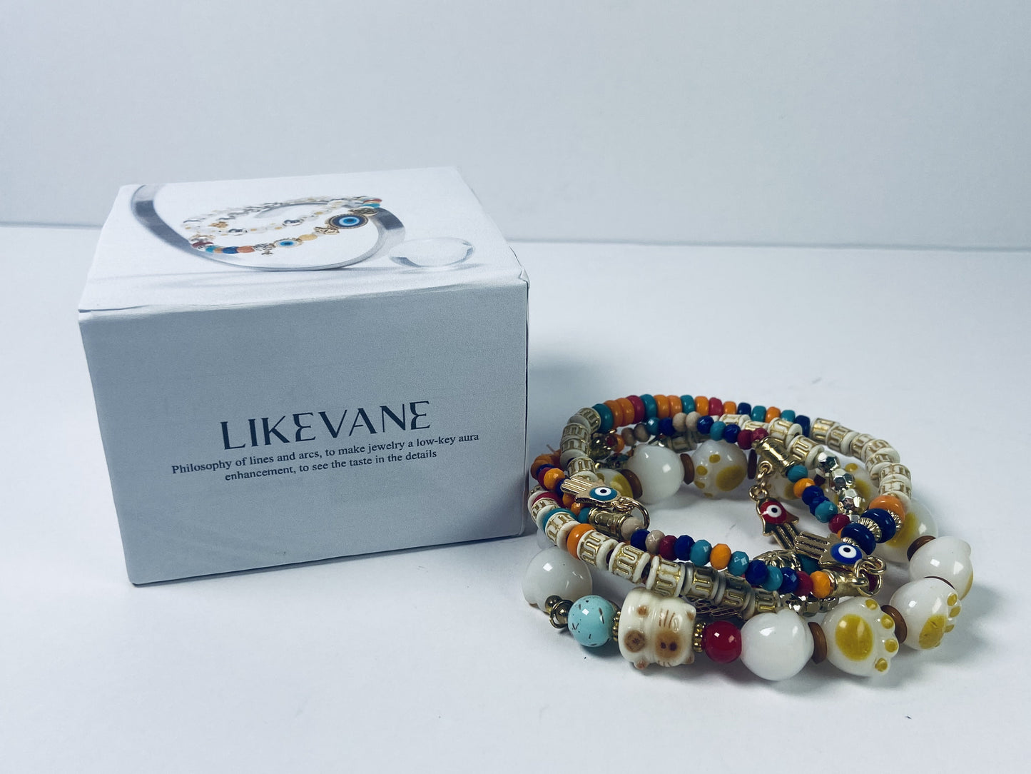 LIKEVANE Bracelets [jewelry] Heishi Bracelets for Women Handmade Stackable Stretch Friendship Bracelets Bulk Bracelets Holiday Jewelry Gifts for Women Men