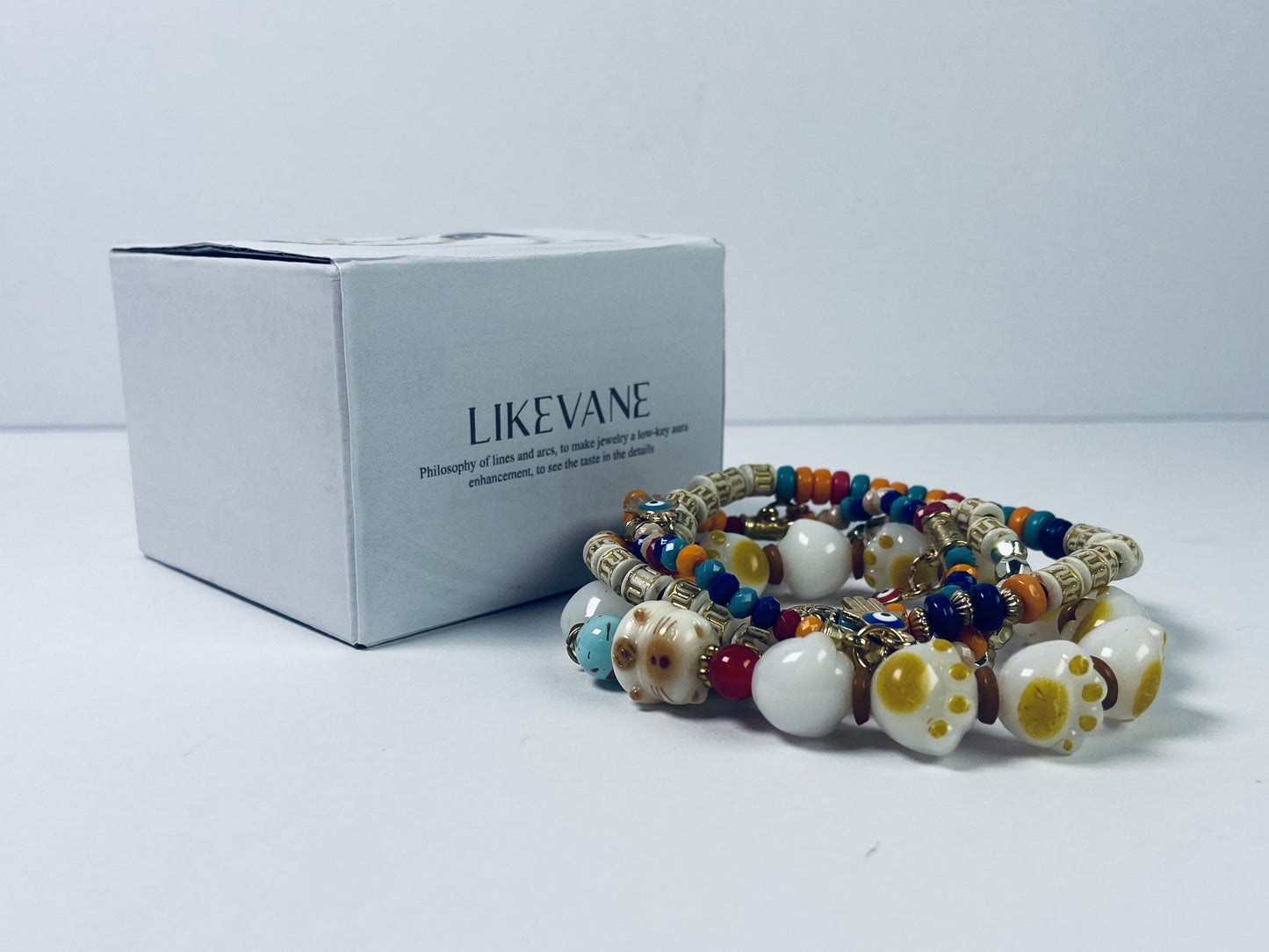 LIKEVANE Bracelets [jewelry] Heishi Bracelets for Women Handmade Stackable Stretch Friendship Bracelets Bulk Bracelets Holiday Jewelry Gifts for Women Men