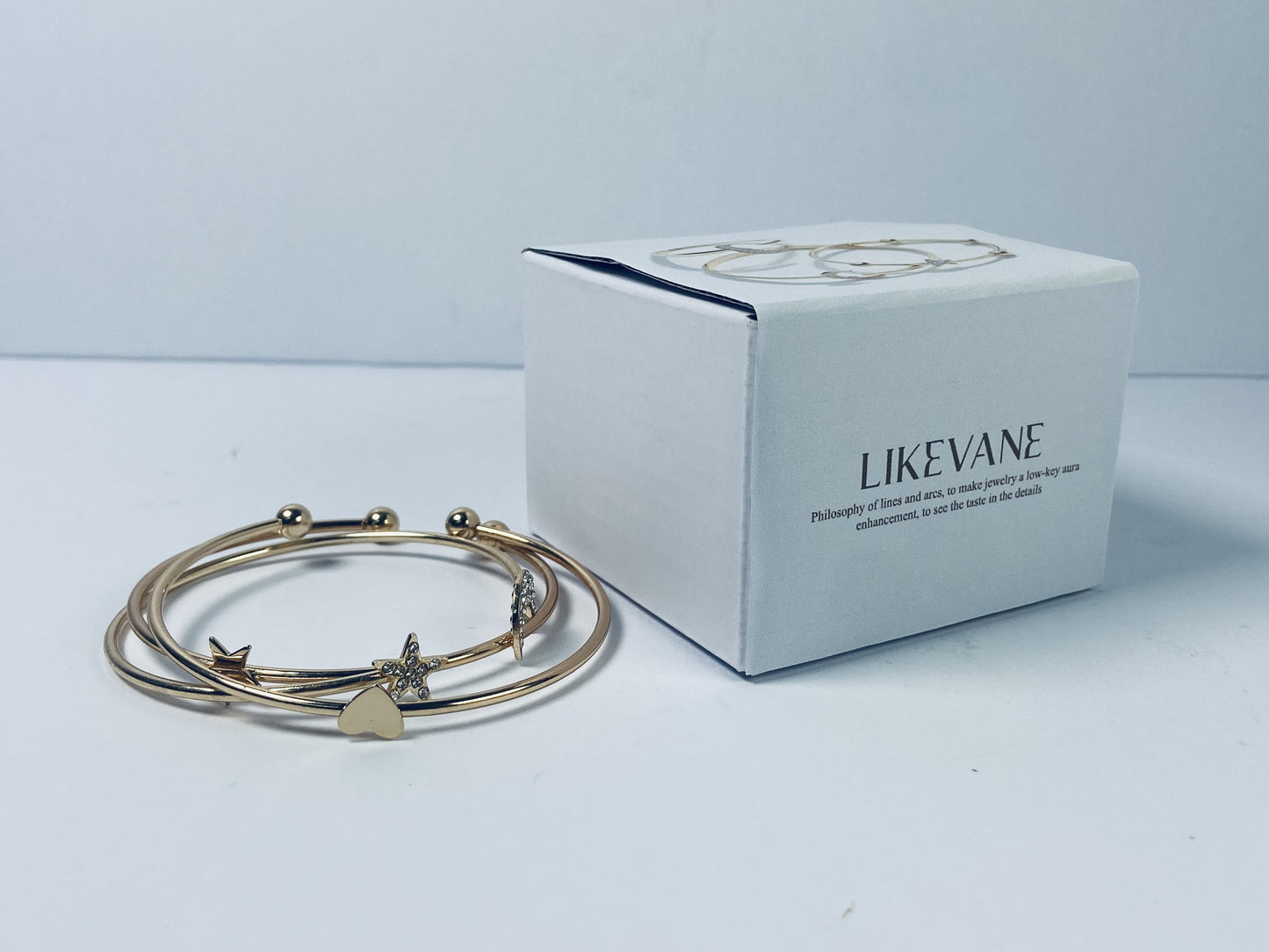 LIKEVANE Bangles Multi Layer Cuff Bracelets Set Trendy Boho Textured Indian Punk Chunky Cable Smooth Bangles Elegance Stack Minimalist Jewelry Gift