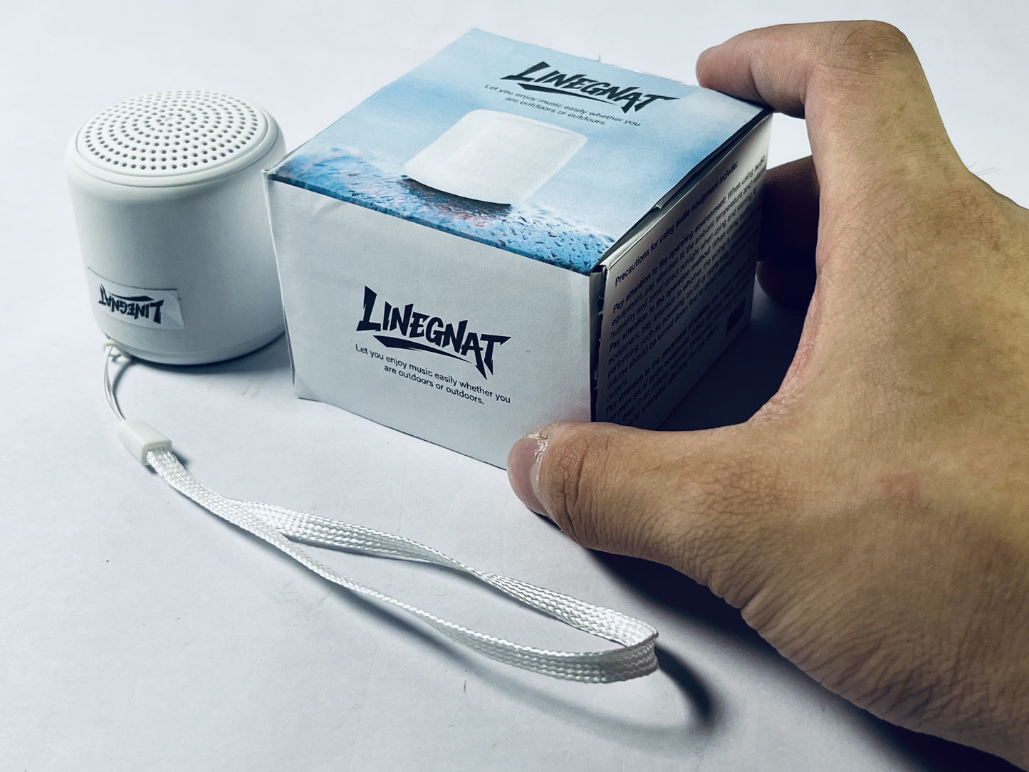 LINEGNAT Mini Portable Bluetooth Speaker with Travel Case, Enhanced Bass, for Outdoor, Shower, Sports, Beach, Hiking, Camping