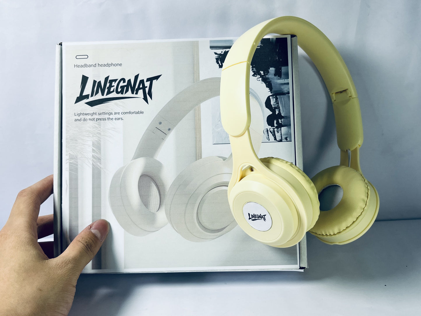 LINEGNAT Wireless Bluetooth Headset Incredible Sound Active Noise Cancelling in Microphone & Headphones