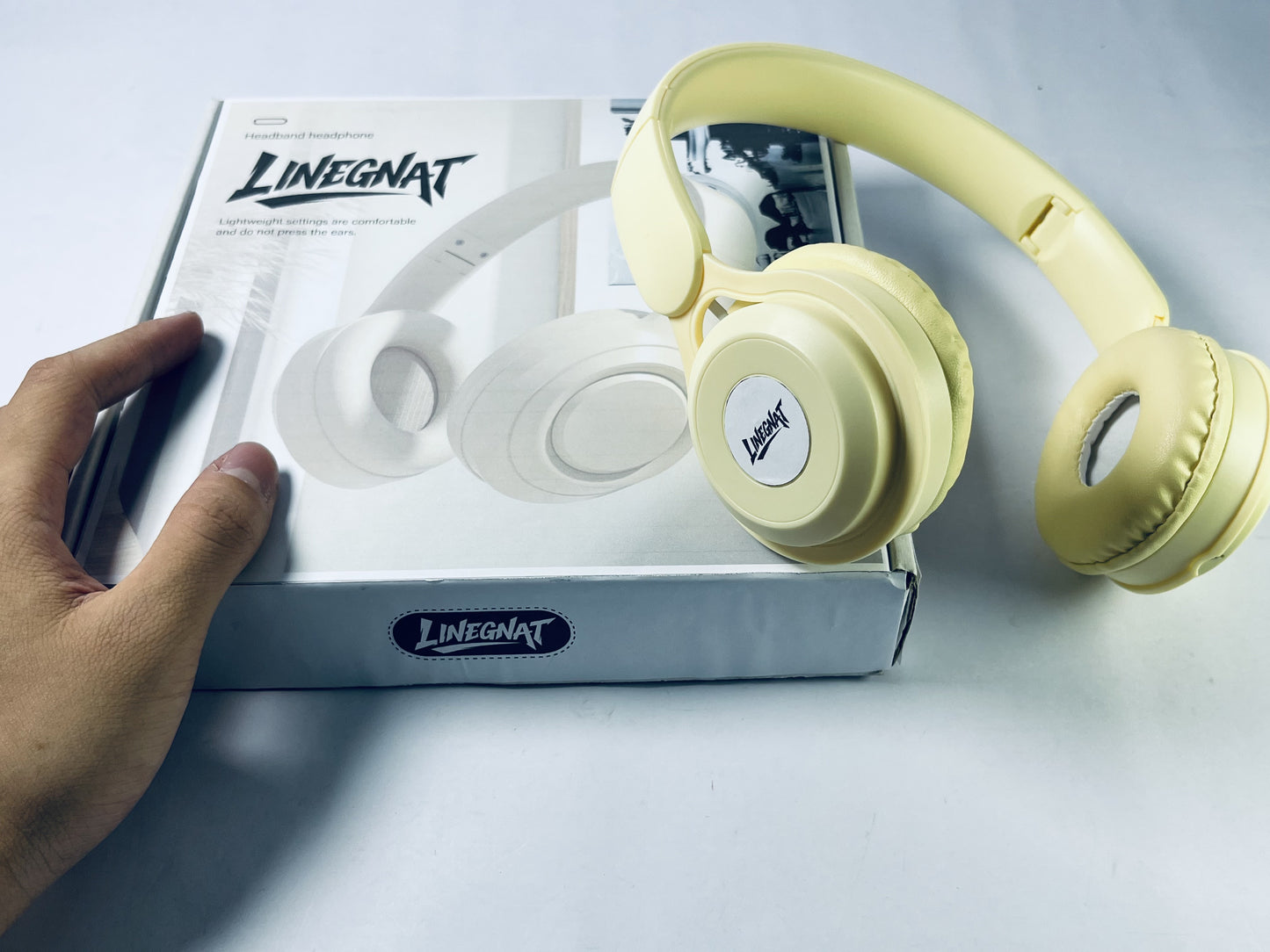 LINEGNAT Wireless Bluetooth Headset Incredible Sound Active Noise Cancelling in Microphone & Headphones