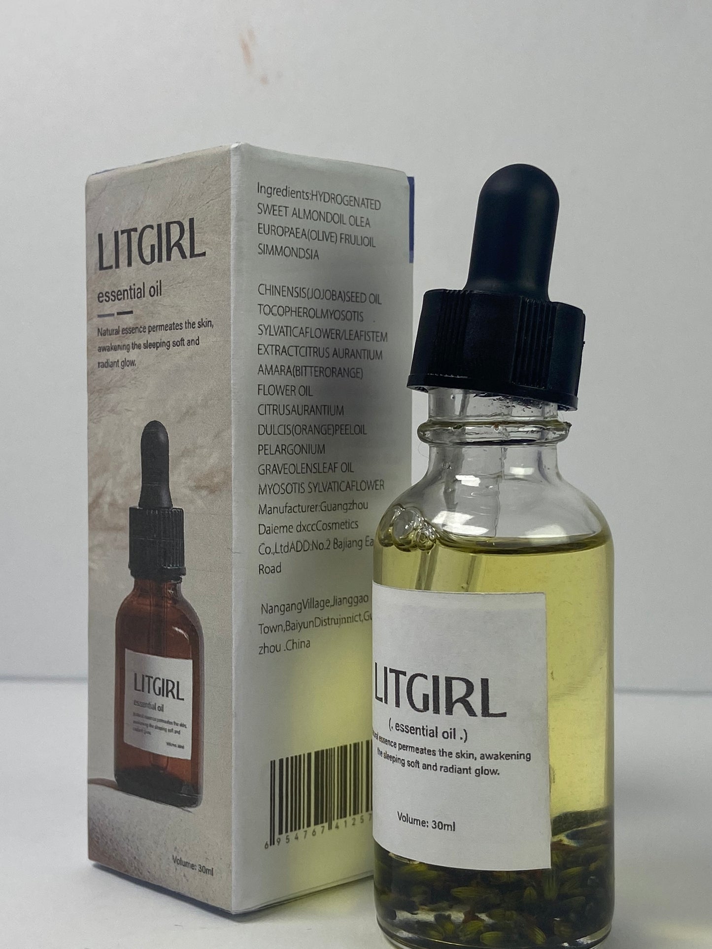 LITGIRL Essential Oil, rosemary,Stress-Supportive Botanical Blend for Clear Skin, Calm & Confidence, 30mL