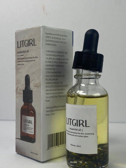 LITGIRL Essential Oil, rosemary,Stress-Supportive Botanical Blend for Clear Skin, Calm & Confidence, 30mL