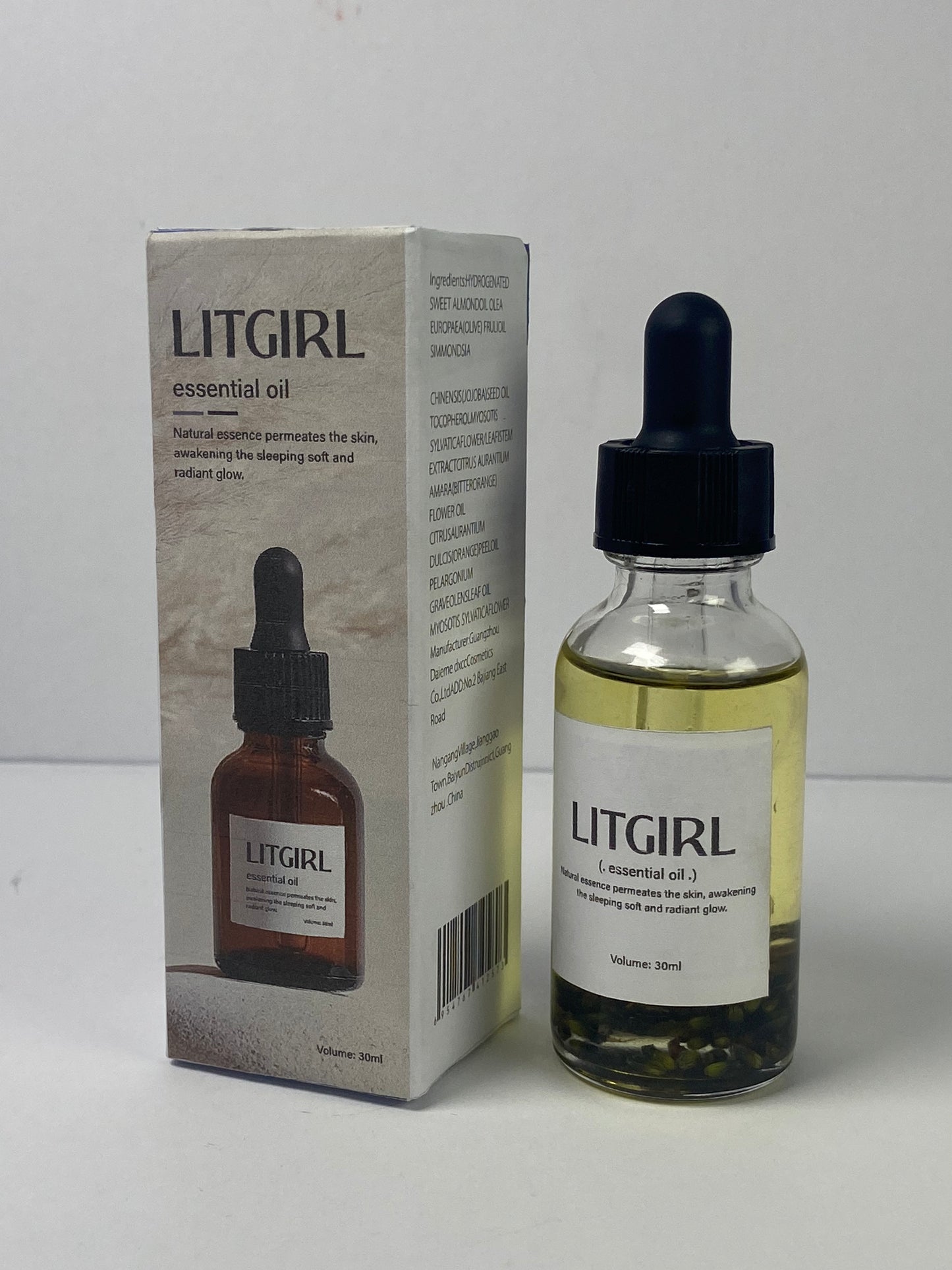 LITGIRL Essential Oil, rosemary,Stress-Supportive Botanical Blend for Clear Skin, Calm & Confidence, 30mL