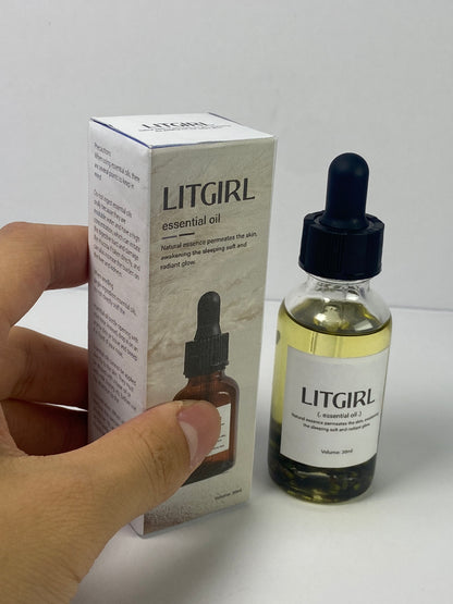 LITGIRL Essential Oil, rosemary,Stress-Supportive Botanical Blend for Clear Skin, Calm & Confidence, 30mL