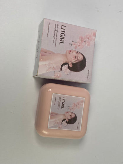 LITGIRL Cheek rouges - Natural, Light Mineral Powder Blush For Sensitive Skin - Blendable, Buildable Rouge - Pigmented, Dewy Glow - Vegan, Cruelty Free, Eco Friendly Makeup - Peach Red